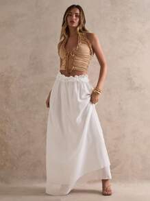 Glamine Váy voan mỏng gợi cảm màu trắng, váy dự tiệc ngày lễ, đêm hẹn hò, váy maxi cho nữ, váy đi biển, ngày lễ lãng mạn cho ngày hẹn hò, mùa hè cho phụ nữ, phụ nữ đi nghỉ, mùa hè cho phụ nữ, váy cho phụ nữ, váy dài cho phụ nữ - trắng - Xem 4