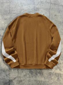 AXEPEAK 男式宽松针织长袖套头衫