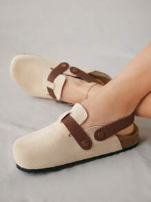 Solecia Women's Spring/Autumn New Thick Bottom Slip-On Mule Shoes, Closed Toe For Christmas - Apricot - View 8