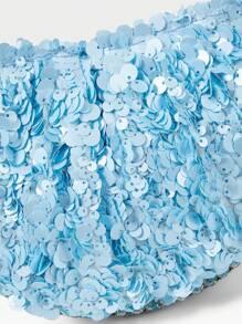 MOTF PREMIUM 女士时尚亮片水钻手提包 - 藍色 - 查看 5