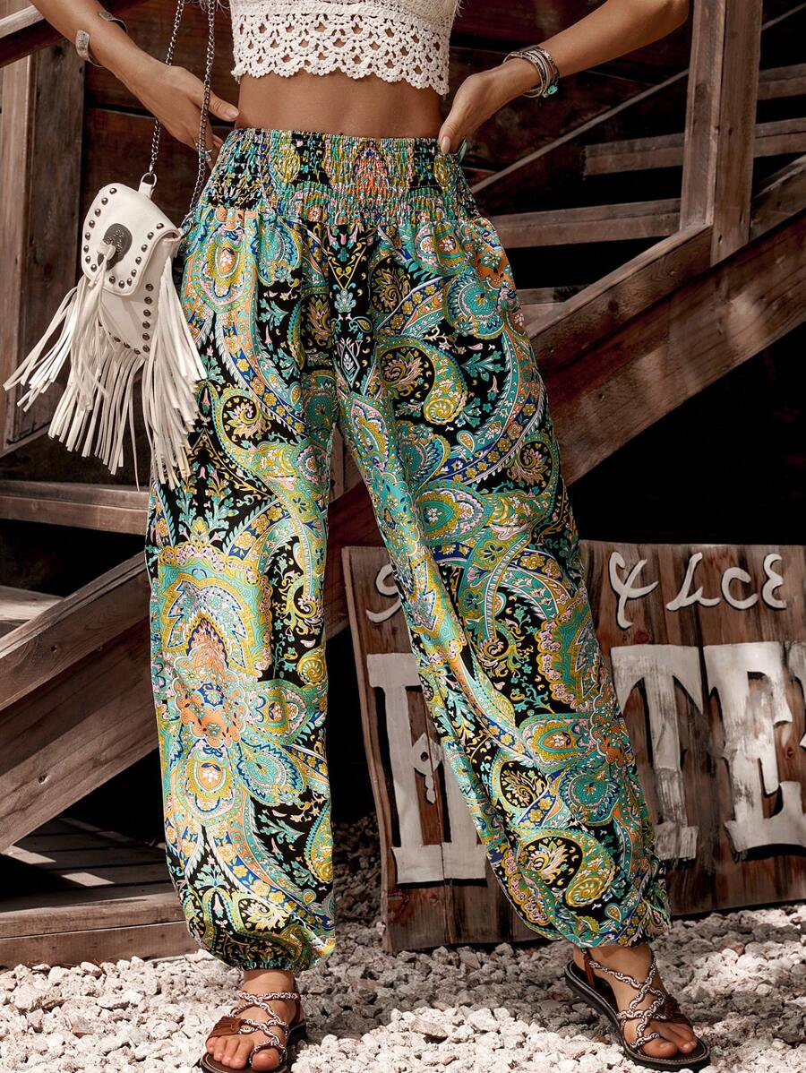 LanaWest Women's Retro Style Loose Fit Relaxed Harem Pants, Summer Fall Cloth For Women