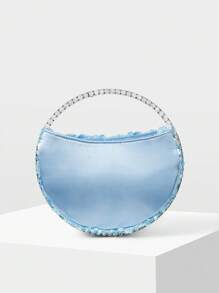 MOTF PREMIUM 女士时尚亮片水钻手提包 - 藍色 - 查看 4