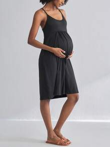 BloomMama 孕妇无袖睡袍，时尚睡衣家居服睡衣裙睡衣