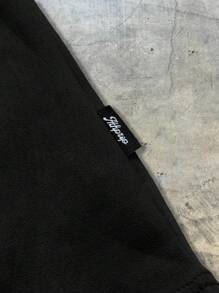 AXEPEAK Áo thun polo dệt kim tay ngắn in họa tiết cho nam, trường học, thời trang đường phố - màu đen - Xem 5