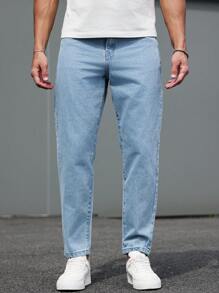 Manfinity Homme Jeans blu casual di moda da uomo, slim fit, stile da strada