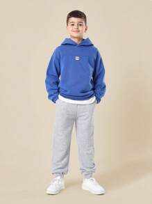 SUMWON Cozy Sports Chicago Varsity 数字卫衣连帽衫套装，冬季运动服搭配运动慢跑裤，青少年休闲运动服街头服饰