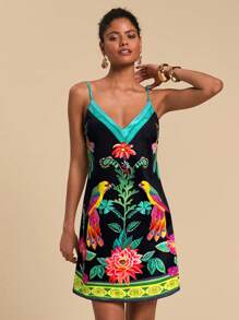 Travachic Váy yếm in dệt mini cho nữ, trang phục mùa hè cho nữ, trang phục nghỉ mát cho nữ, váy lãng mạn, trang phục bãi biển cho nữ, trang phục mùa xuân cho nữ, váy suông, trang phục hòa nhạc cho nữ, váy lễ Phục sinh cho nữ, phong cách Boho, trang phục lễ hội Rave, trang phục lễ hội cho nữ, váy nghỉ xuân, trang phục nghỉ mát cho bãi biển - màu đen - Xem 6