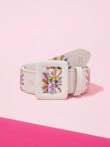 THE POWERPUFF GIRLS X SHEIN 1pc Women's Bubble Pattern Adjustable Belt, Fashion & Versatile - Multicolor - View 1