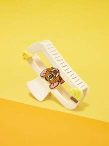 TOM & JERRY X SHEIN 1 Stück große Haarspange mit Cartoon Maus, Käse- und Bananen-Motiven, Dekorative Haarzubehör Clips