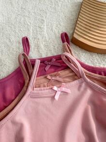 SHEIN 10 pièces/Paquet Top à bretelles et short décontractés pour bébé fille tout-petits, usage quotidien intérieur/extérieur 0-3 ans, multicolore
