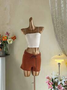 Attitoon 女士短款休闲性感吊带修身背心，适合夏季