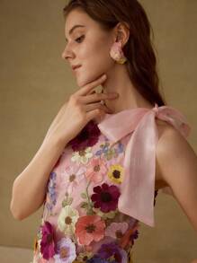 MOTF PREMIUM ÁO BA LỒI THÊU HOA - Hồng - Xem 5