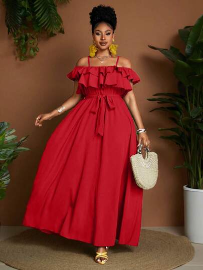 Maweii Vestido de moda de unicolor talla grande, adecuado para el verano