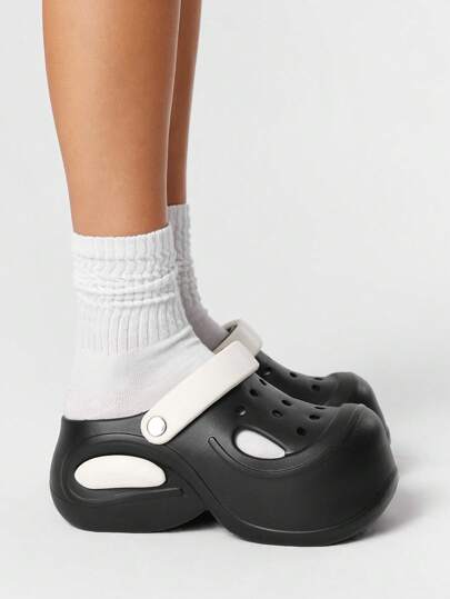 Grunge Punk Women's Goth Rock Punk Y2K Sandals, Platform & Wedge Summer Closed Toe Slides, Halloween