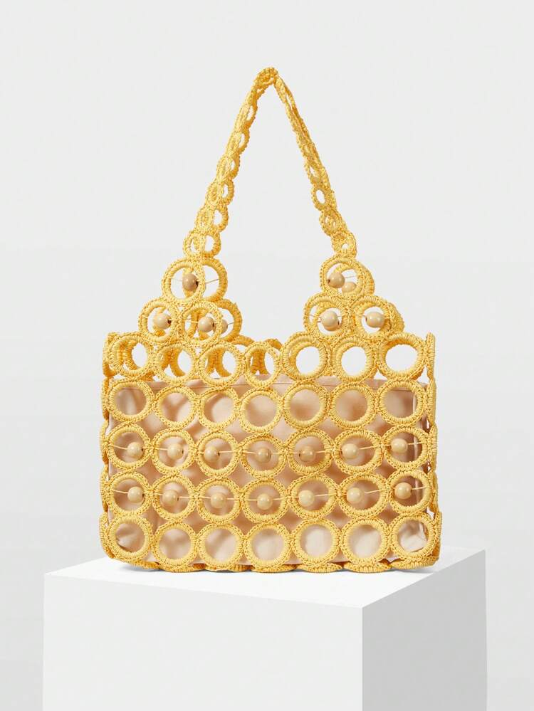 DOUBLE HANDLE SHOULDER BAG