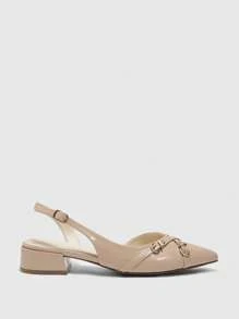 CUCCOO BIZCHIC New Style Pointed Toe Minimalist Commuter Vibe Casual Flat Shoes For Women - Apricot - View 8