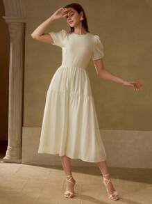 MOTF PREMIUM Vestido sin espalda con lazo - Albaricoque - Ver 5