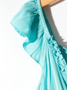 Flirla Neuer eleganter Sommer Latz Jumpsuit für Frauen, vielseitig einsetzbar, V-Ausschnitt, ärmellos, weites Bein, A-Linie Silhouette, hohe Taille, schlankend