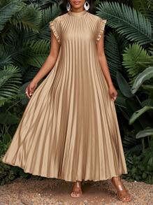 SHEIN Lady 2025 新款春夏秋冬优雅派对婚礼酒会波西米亚风海滩金色立领编织荷叶边 A 字连衣裙长款大码连衣裙粉色夏装女装粉色度假连衣裙长款粉色连衣裙粉色长裙粉色优雅连衣裙女装夏季连衣裙女装夏季服装女装女装白色连衣裙女装黑色连衣裙婚礼宾客连衣裙女装优雅派对连衣裙女装太阳裙大码女装女士连衣裙优雅长裙女士海滩装度假装褶皱中长裙褶皱连衣裙夏季优雅连衣裙优雅中长裙缎面褶皱连衣裙棕褐色中长裙优雅褶皱连衣裙夏季褶皱连衣裙及踝长褶皱连衣裙 - 駝色 - 查看 3