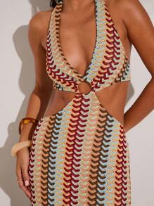 SHEIN BAE Váy nghỉ mát cắt xẻ màu sắc cho nữ - Nhiều màu - Xem 7