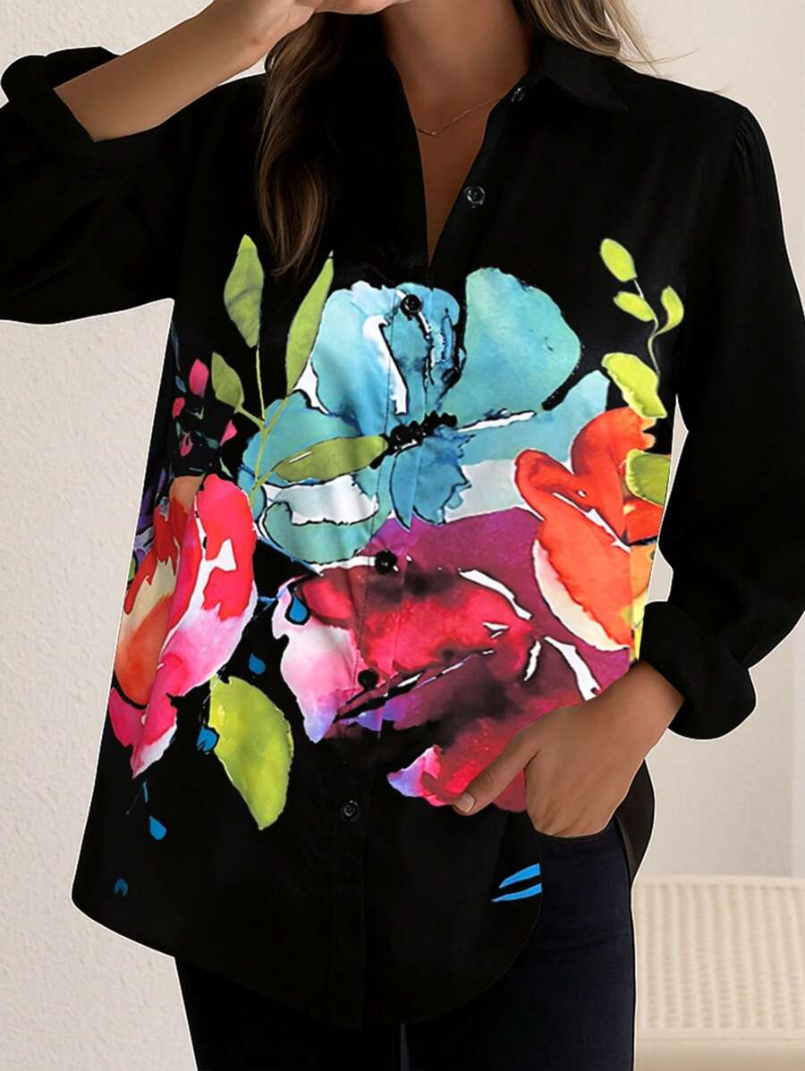 shein-lune-plus-size-women-s-centered-floral-pattern-yellow-green-shirt