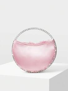 MOTF PREMIUM TOP HANDLE BAG WITH SEQUIN AND RHINESTONE DETAILS - Pink - View 4