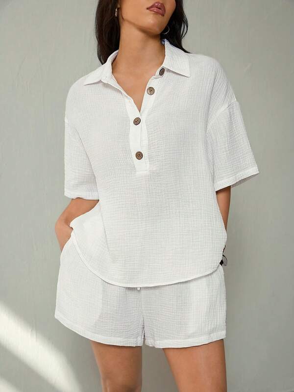 SHEIN PETITE Women Two Pieces Outfits For Daily Wear