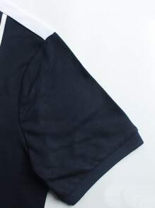 Manfinity Homme Contrast Color Fashionable Casual Short Sleeve POLO Shirt, Suitable For Summer Polo Shirts For Men Polo Shirt For Men Polo Shirts For Men Collar Men T Shirts Polo Polo T Shirt Men - White - View 6