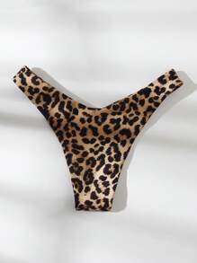 Swim Vcay 2025 Braguitas de bikini con estampado de leopardo para mujer, estampado aleatorio - Multicolor - Ver 2