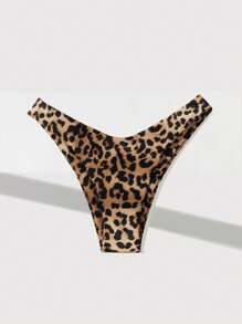 Swim Vcay 2025 Braguitas de bikini con estampado de leopardo para mujer, estampado aleatorio - Multicolor - Ver 4