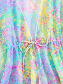 Tween Girls Random Print 3 PiecesTankini/Swimsuit Young Girl Summer Outfits Young Girls Sets Summer Clothes Set Summer Sets For Girls Summer Girls Sets - Multicolor - View 4