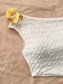 Soleia Abito da donna semplice e traforato, in stile vacanziero