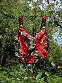 SHEIN 1pc Women's Wireless Sexy Sports Bra UnderwearOuter