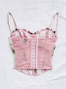 Soleia WYWH 度假绿色鱼骨刺绣网眼文胸 - 淺粉色 - 查看 2