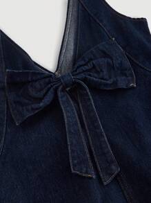 SHEIN MOD MOD 女式牛仔背带裤，春假圣帕特里克节连体裤，女式演唱会服装，圣帕特里克节服装，趣味连体裤，复古风女装，伊比萨风格 - 深色水洗藍 - 查看 3