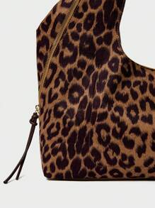 SHECARRY 女士豹纹休闲手提包，适合日常/办公使用 - 彩色 - 查看 5