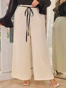 Modelyn Elegante, vielseitige Palazzo-Hose für Damen in Große Größen, ideal für den Berufsalltag - Aprikosenfarben - Übersicht 5