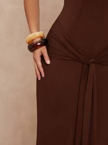 Lumalex 女士优雅纯色吊带连衣裙