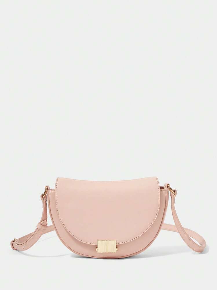 SHECARRY Bolso cruzado minimalista de unicolor de moda para mujer - Rosa - Añade 1