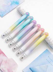 12 rotuladores fluorescentes con forma de garra de gato, set de 6 piezas con estilos aleatorios (Arabia Saudita) para volver al colegio