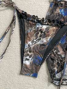 Soleia 女士度假海滩动物印花泳衣套装 - 彩色 - 查看 4