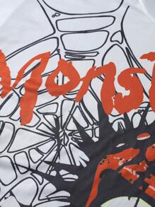 Manfinity EMRG Zombie Print Young Streetwear T-Shirt Set For Men - Multicolor - View 7