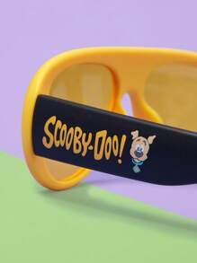 SCOOBY-DOO X SHEIN Colorblock Letter And Cartoon Puppy Pattern Unique And Fashion Eyeglasses - Yellow - View 2