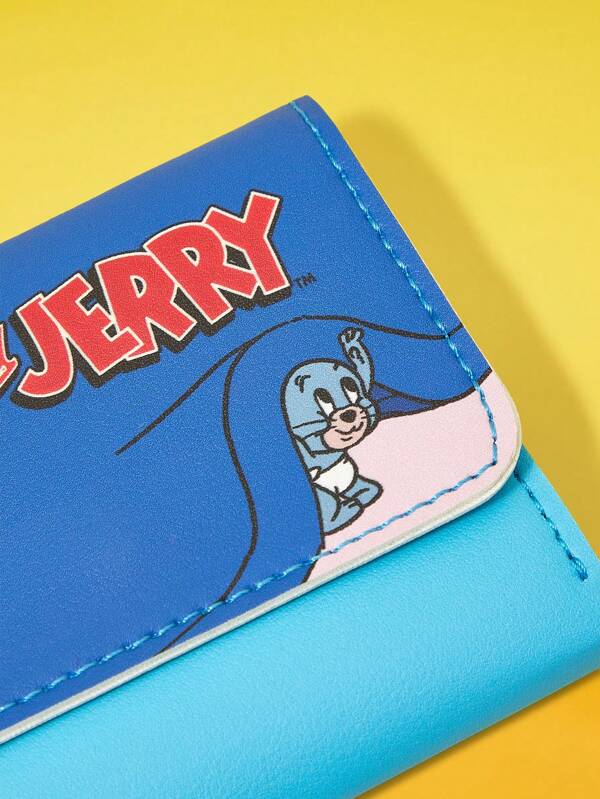 TOM & JERRY X SHEIN حامل بطاقات مستطيل الشكل مزخرف برسوم كرتونية وأحرف