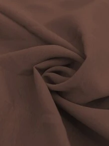 EMERY ROSE Women's Spring/Summer Bohemian Vacation Style Casual Crossover Shirred Waist Gathered Twist Back Ruffle Sleeve A-Line Midi Dress - Coffee Brown - View 4