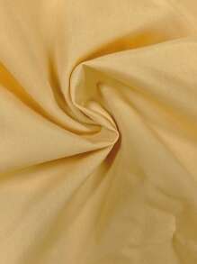 SHEIN LUNE Falda de cintura alta con decoración lateral de empalme, de verano - Amarillo - Ver 7