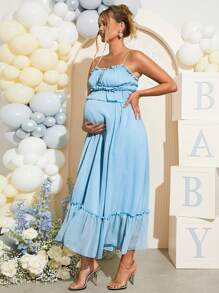 Loomaby 孕妇两件套套装 - 藍色 - 查看 3