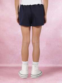 SUMWON Elasticated Waist Athletic Summer Sports Shorts Fleece Drawstring Jogging Jersey Leisure Loungewear Everyday Essential