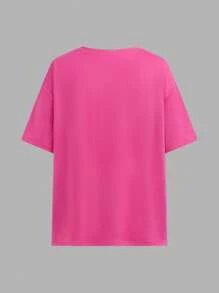 SHEIN Explorewe 6 件套青少年女孩休闲街头风格熊和赛车图案 T 恤 + 短裤 2 件套服装 - 彩色 - 查看 16