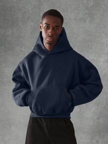 SUMWON Oversized Heavyweight Streetwear Hoodie - Royal Blue - View 1